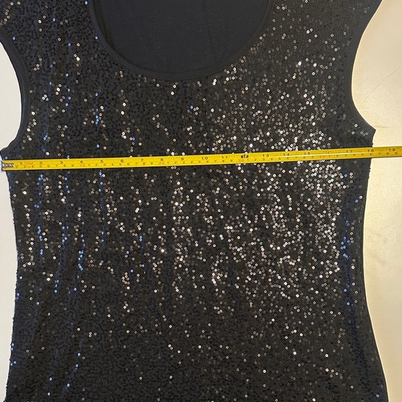 Ann Taylor Black Sequin Blouse - Picture 3 of 8